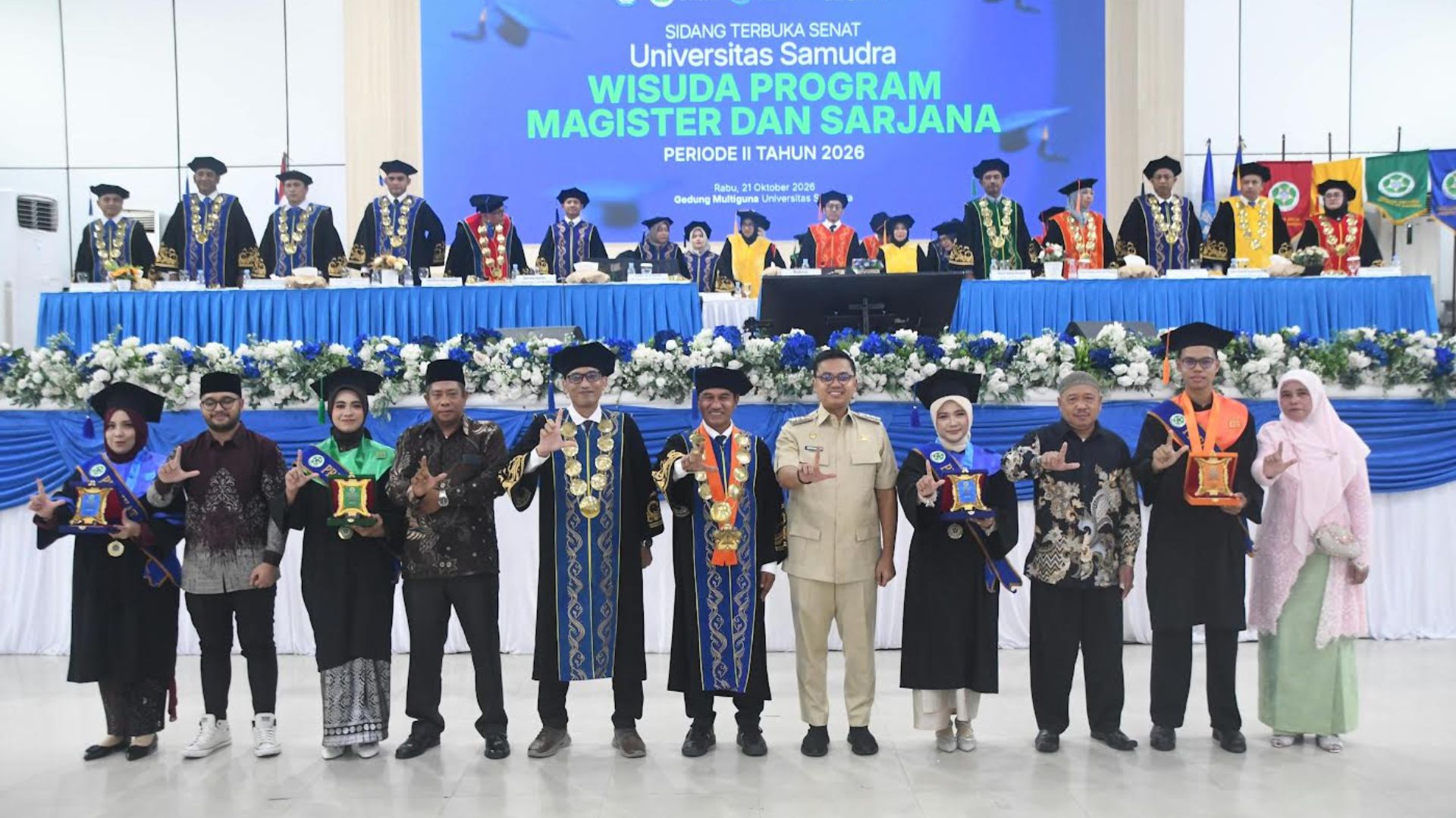 Suasana wisuda Universitas Samudra di Gedung Multi Guna Langsa, Oktober 2026