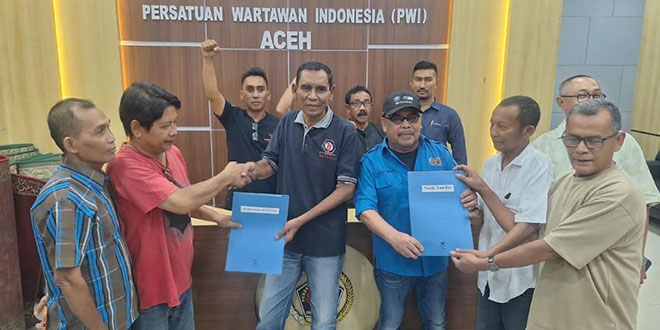 Suasana pendaftaran calon Ketua PWI Aceh di Sekretariat PWI Aceh