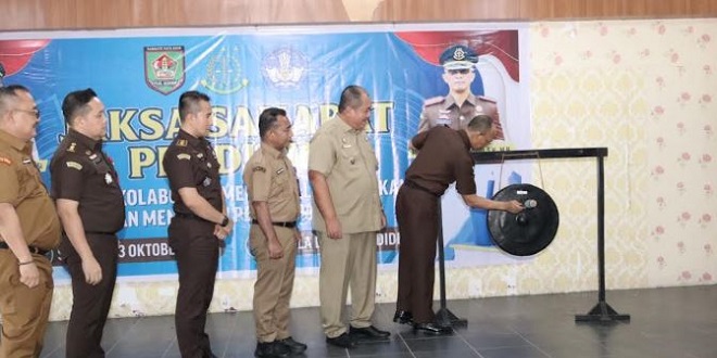 Peluncuran program Jaksa Sahabat Pendidik di Aula Dinas Pendidikan Kabupaten Asahan