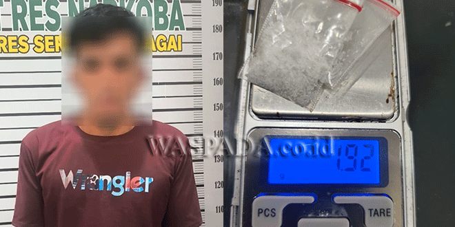 Barang bukti sabu, ponsel, dan sepeda motor yang disita Polres Sergai