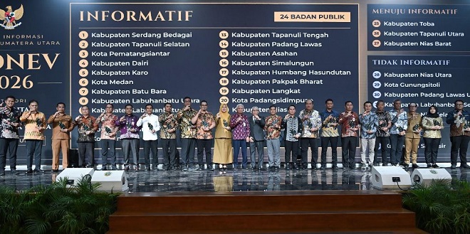 Penganugerahan KI Sumut Award 2026 di Aula Raja Inal Siregar