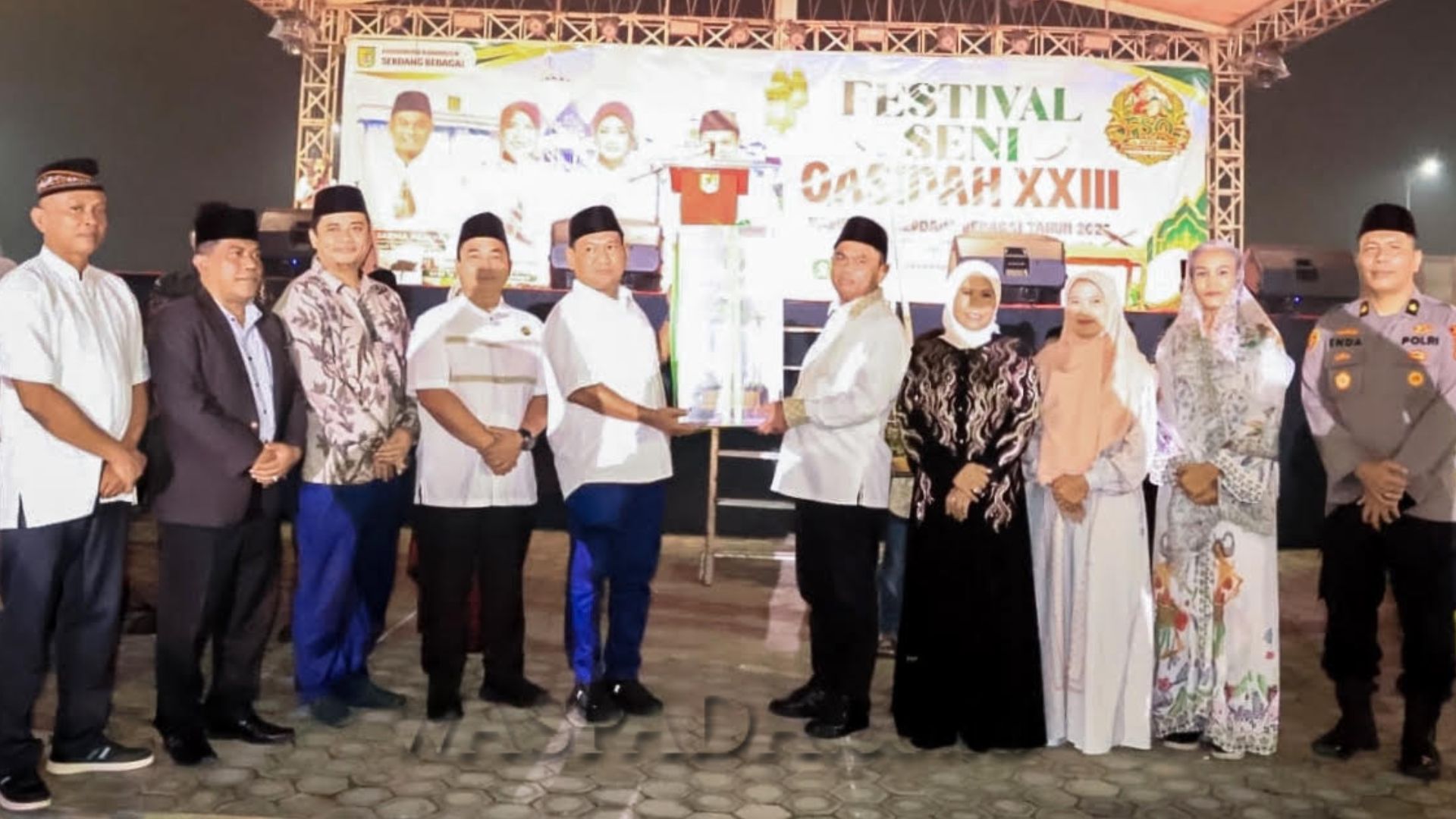 Penutupan Festival Seni Qasidah FSQ XXIII di Alun-alun Sei Rampah dengan Bupati Darma Wijaya