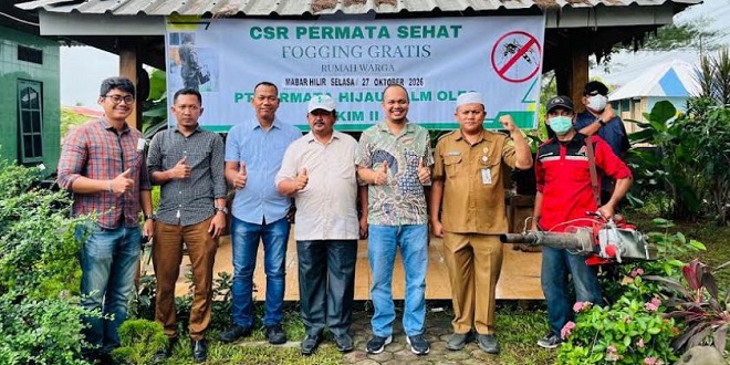 Kegiatan fogging gratis CSR PT PHPO KIM II untuk pencegahan DBD di Medan