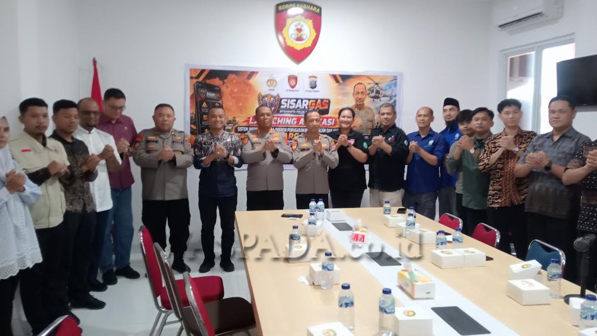 Tampilan antarmuka aplikasi Sisargas untuk informasi bencana di Sumatera Utara