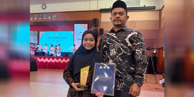 Sakhiya Aufa qariah cilik peraih Juara 2 MTQ MIISRA Malaysia 2026