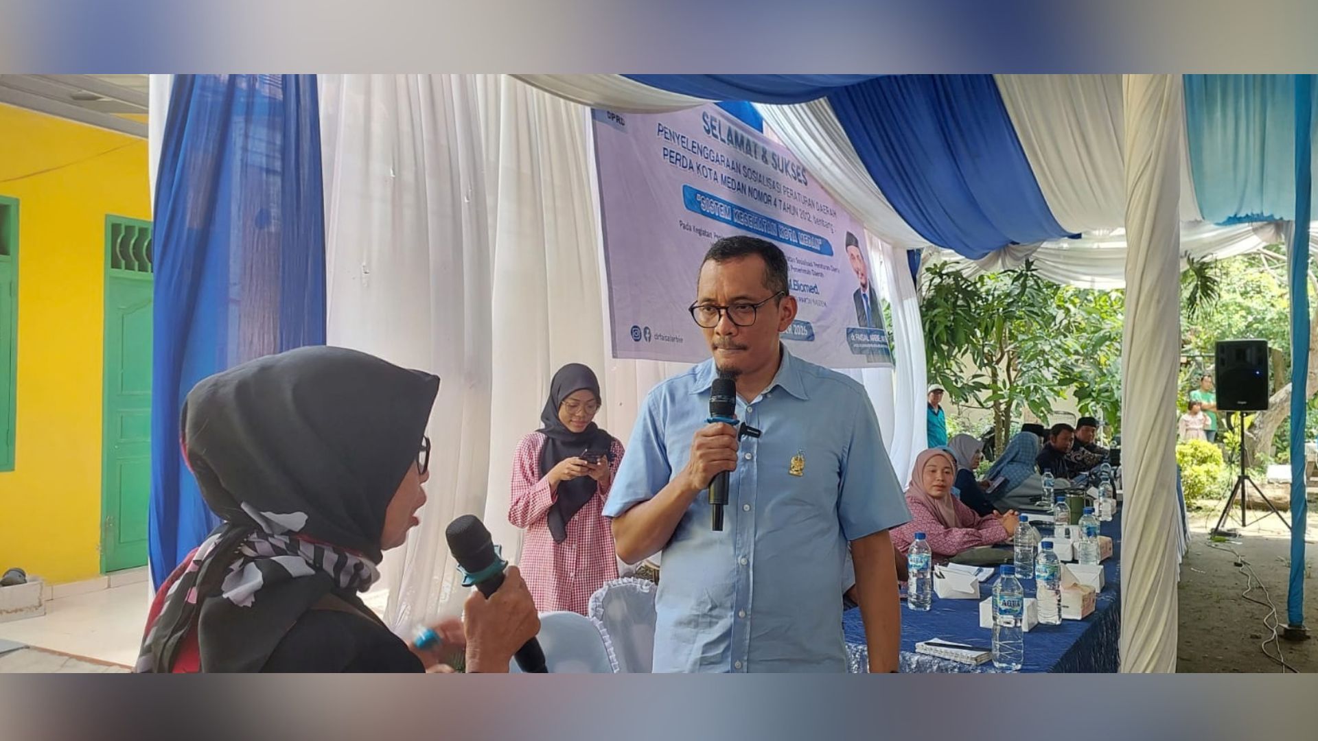 dr Faisal Arbie sosialisasi Perda dan warga mengikuti cek kesehatan gratis di Medan