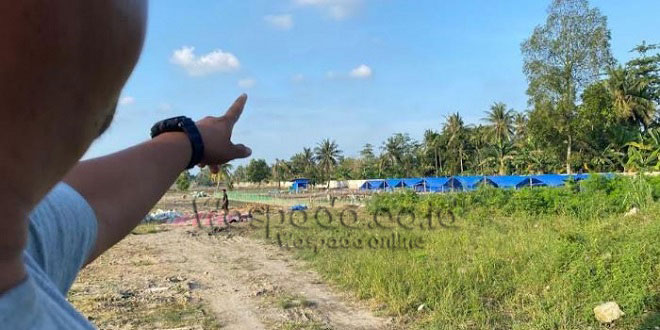 Area peternakan bebek di Kelurahan Tualang yang dikeluhkan warga karena bau