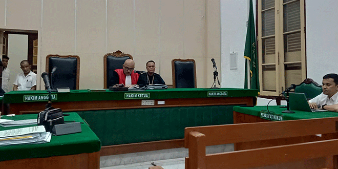 Hakim membacakan putusan praperadilan di Pengadilan Negeri Medan