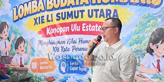 Siswa mengikuti Lomba Budaya Humanis di Perkebunan Kanopan Ulu Estate