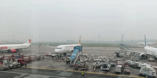 Penerbangan di Bandara Kualanamu terdampak kabut asap Karhutla