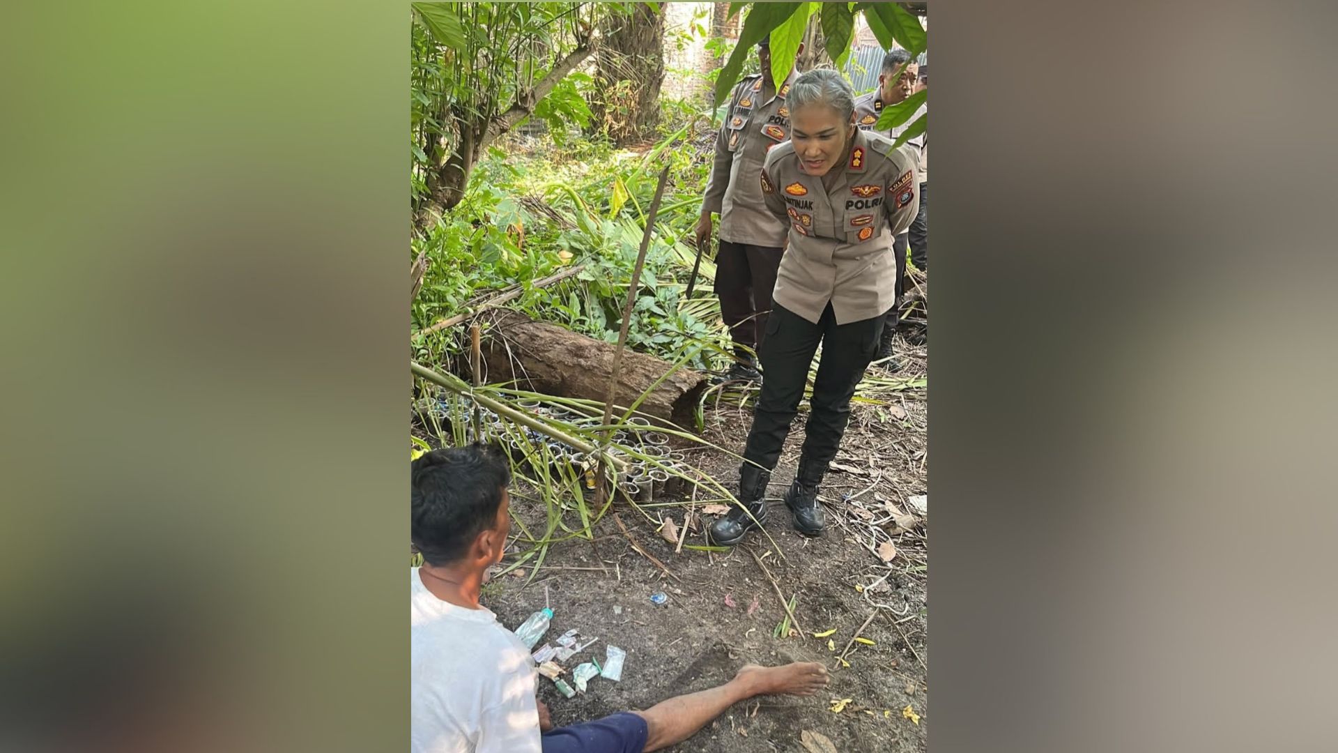 Kapolres memimpin operasi Grebek Sarang Narkoba di Pantai Cermin, Sergai