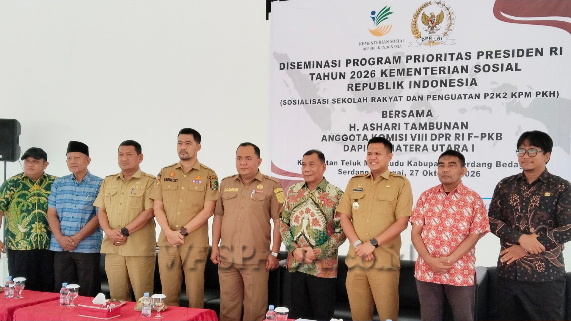 Sosialisasi Sekolah Rakyat dan P2K2 di Sekolah Rakyat Sergai, 27 Oktober 2026